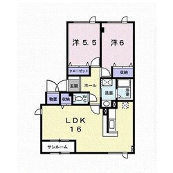 エルレーヴ大川の物件間取画像